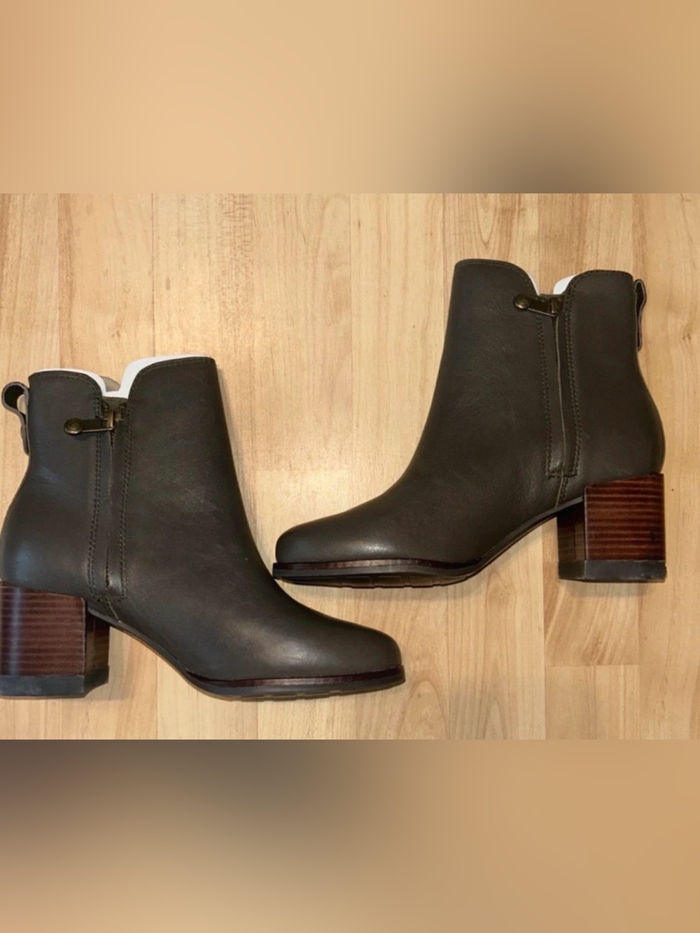 New Women's Dark Gray Ankle Boots - Classic Block Heel Sperry Seaport 7